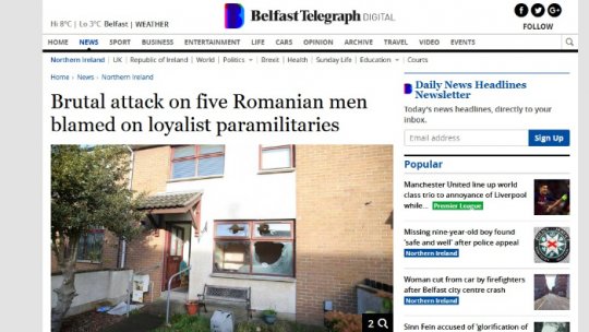 Northern Ireland: Five Romanian citizens brutally beaten in County Antrim 