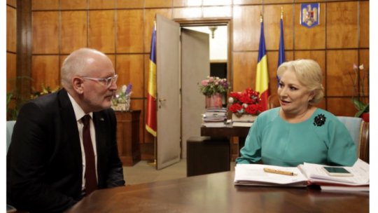 O nouă întâlnire Viorica Dăncilă-Frans Timmermans
