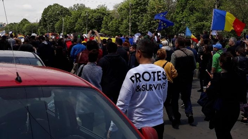 Circulaţia în centrul Galațiului, întreruptă în timpul protestului anti-PSD