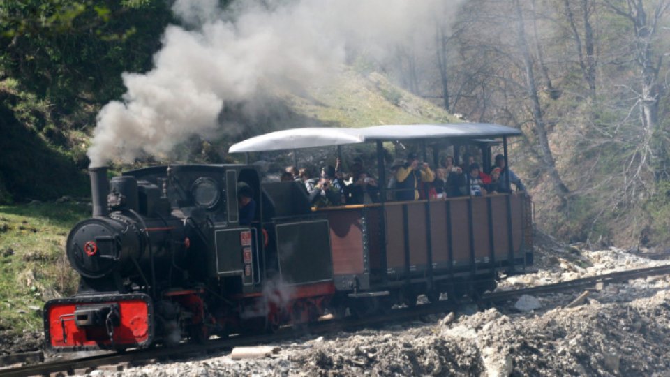 Locomotiva trenului "Mocăniţa" a deraiat în timp ce urca pe Valea Vaserului