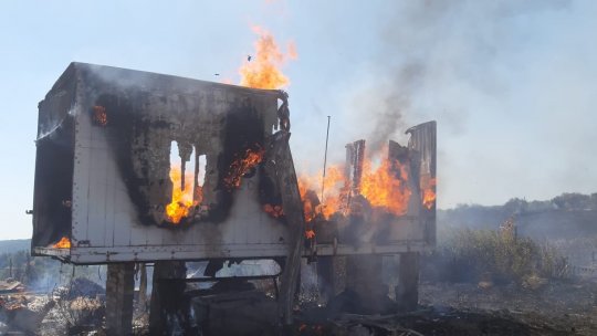 Incendiul de la Mehedinţi a fost stins