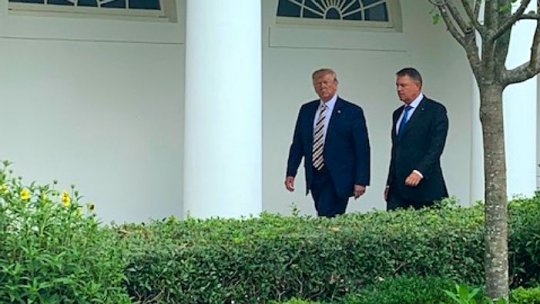 Preşedinţii Klaus Iohannis şi Donald Trump au adoptat o declaraţie comună