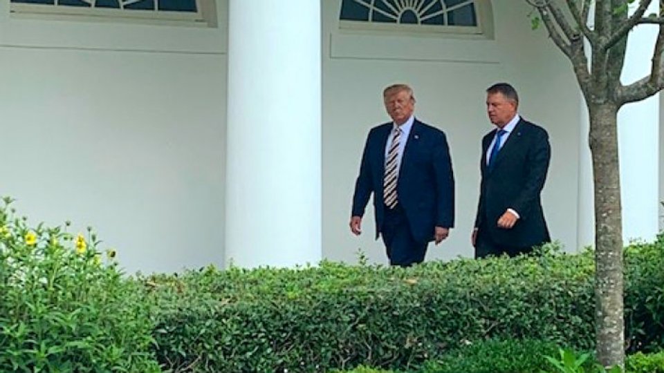 Preşedinţii Klaus Iohannis şi Donald Trump au adoptat o declaraţie comună