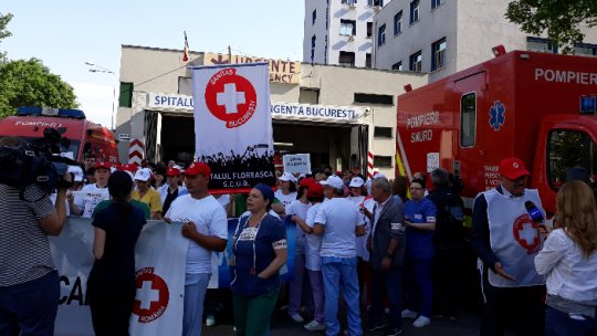Protest al unor angajați TESA din spitale