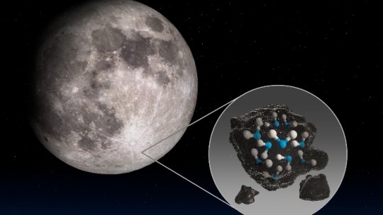 NASA a anunțat că a descoperit apă pe suprafața vizibilă a Lunii