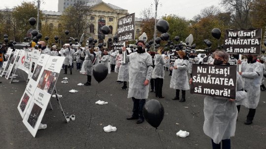Sindicaliștii Sanitas au comemorat victimele sistemului sanitar