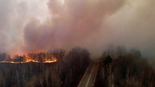 Incendiile forestiere de la Cernobîl, „monitorizate îndeaproape”