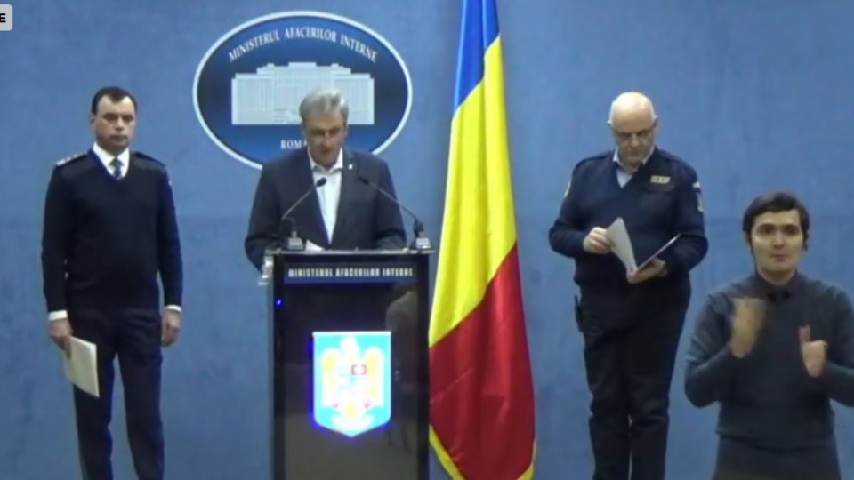 VIDEO - Ministrul de Interne: A fost emisă ordonanța militară nr. 9