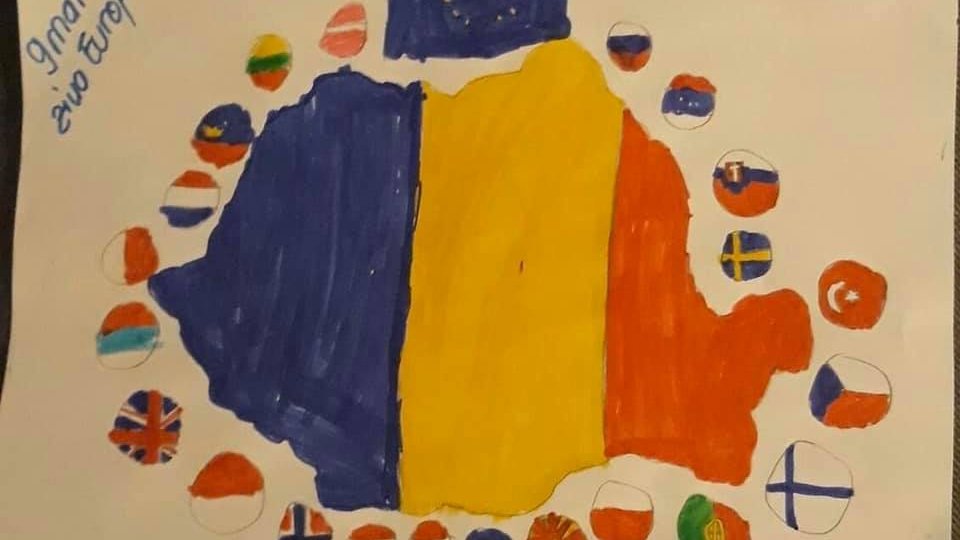 Copiii românilor din Grecia au spus la unison: "La multi ani, Europa"!