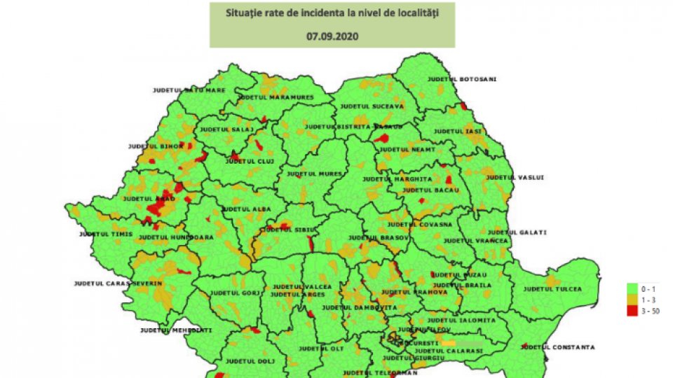 Min. Sănătății a publicat harta cu scenariile pentru reînceperea școlii