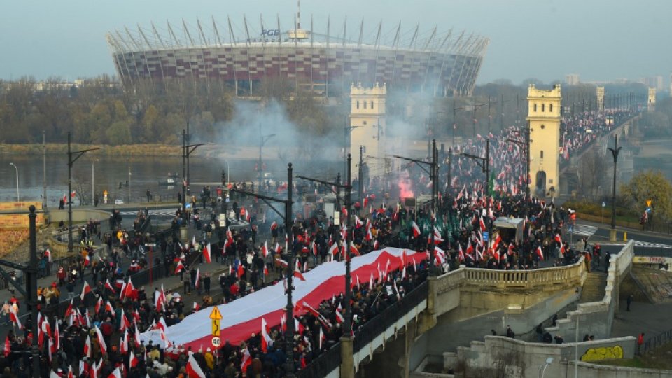 Manifestație în Polonia împotriva migraţiei şi a Uniunii Europene