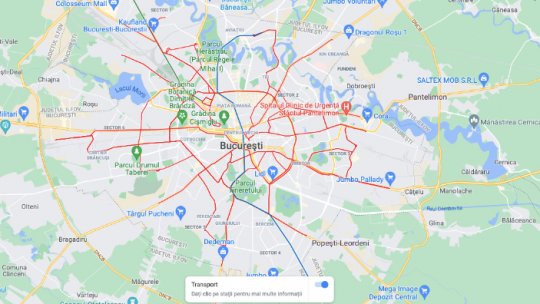 Bucharest Public transport, on Google Maps