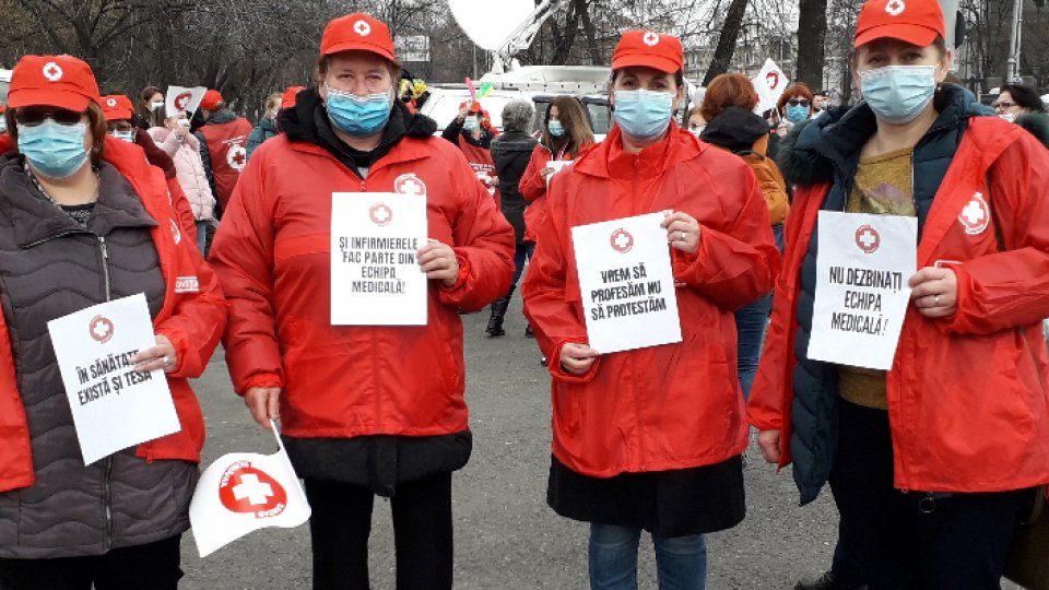 Protest al sindicaliştilor SANITAS