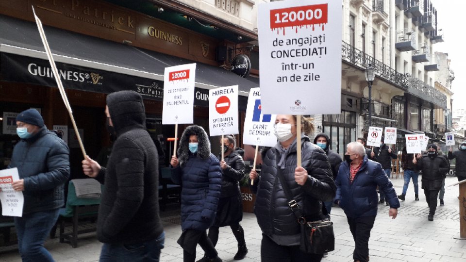 Protest al lucrătorilor din industria HoReCa