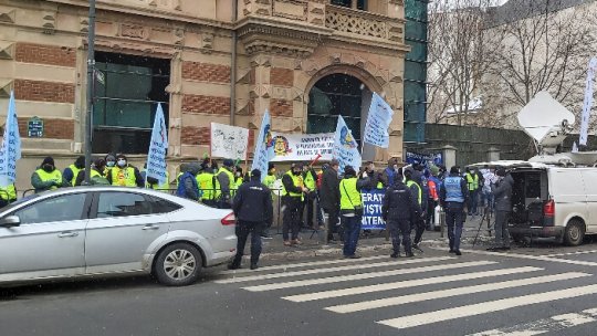 Proteste sindicale ale Cartel "Alfa", la Bucureşti