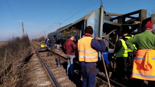 Tren marfar deraiat. Trafic feroviar blocat pe linia București - Constanța