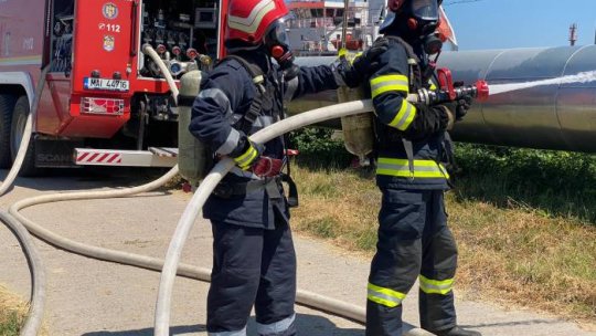 Constanța: Exercițiu în cazul declanșării unui dezastru în danele de petrol