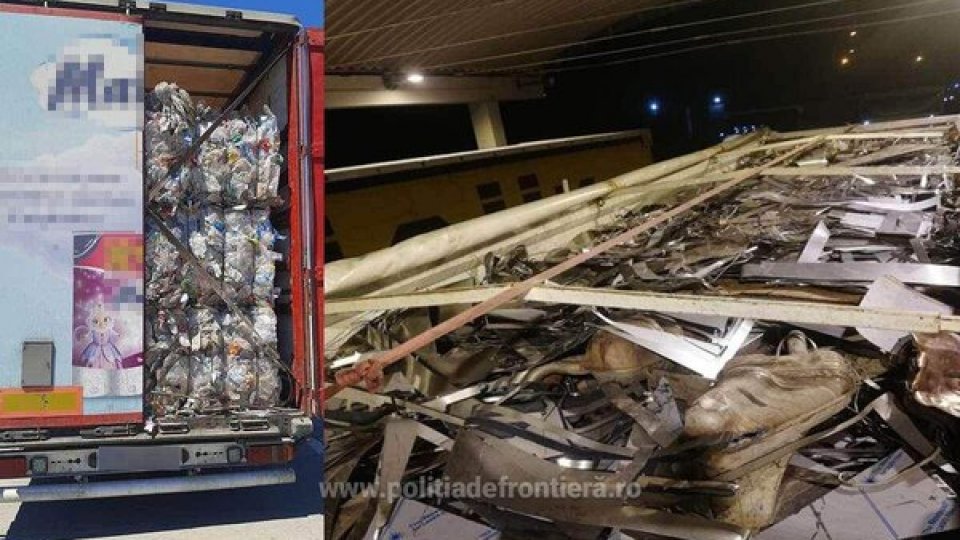 33 de tone de deșeuri din plastic, descoperite la vama Giurgiu