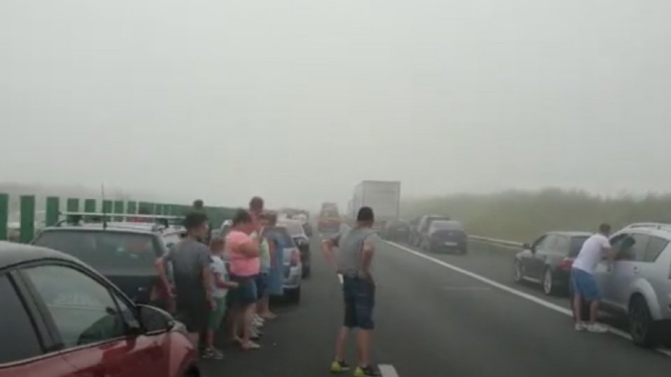 Carambol pe Autostrada A1, în apropierea localității Nădlac