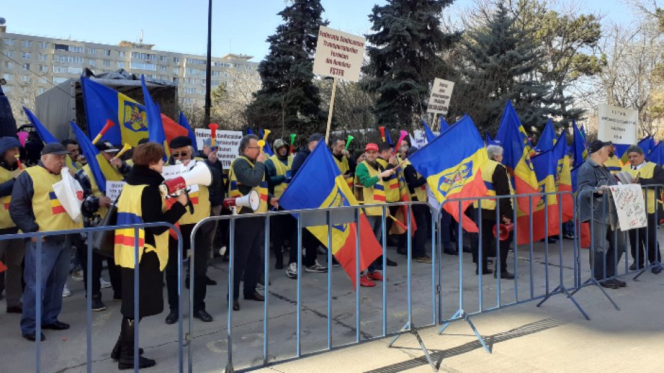 Proteste la Bucureşti: Sindicaliştii cer creșterea salariilor și pensiilor