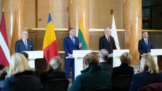 Klaus Iohannis, declarații la finalul summit-ului dedicat întăririi flancului estic al NATO, din Lituania