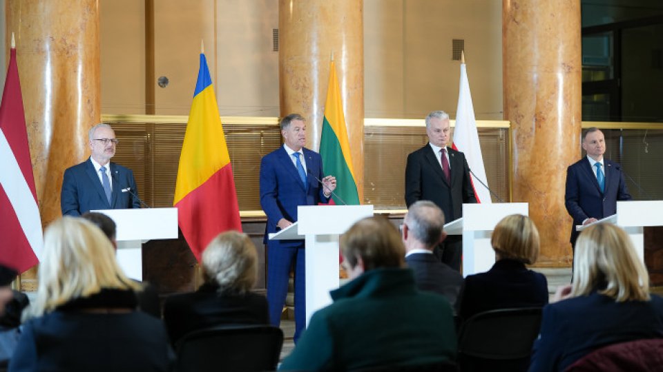 Klaus Iohannis, declarații la finalul summit-ului dedicat întăririi flancului estic al NATO, din Lituania