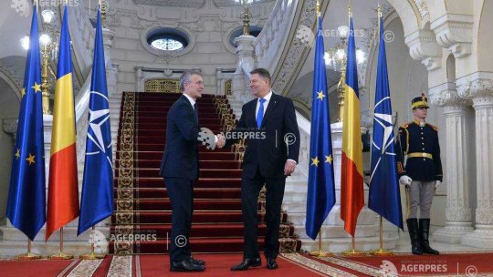 Preşedintele Klaus Iohannis l-a primit, luni, la Palatul Cotroceni, pe secretarul general NATO, Jens Stoltenberg