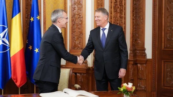 Declarații de presă comune susținute de președintele K. Iohannis și șeful NATO, J. Stoltenberg