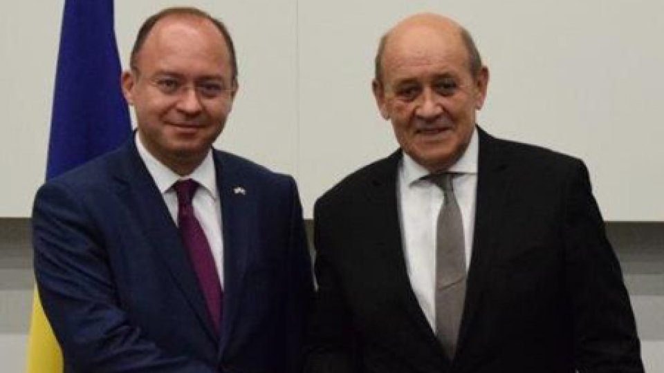 Întâlnire a miniştrilor de externe Bogdan Aurescu - Jean-Yves Le Drian