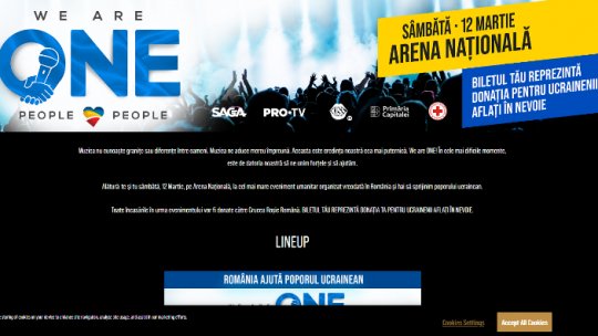 "We are One", concert caritabil din România pentru refugiații ucraineni