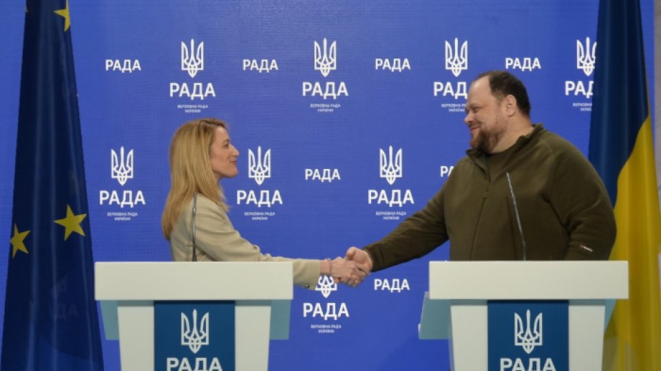 Președinta PE, Roberta Metsola, a ajuns la Kiev: Suntem alături de voi