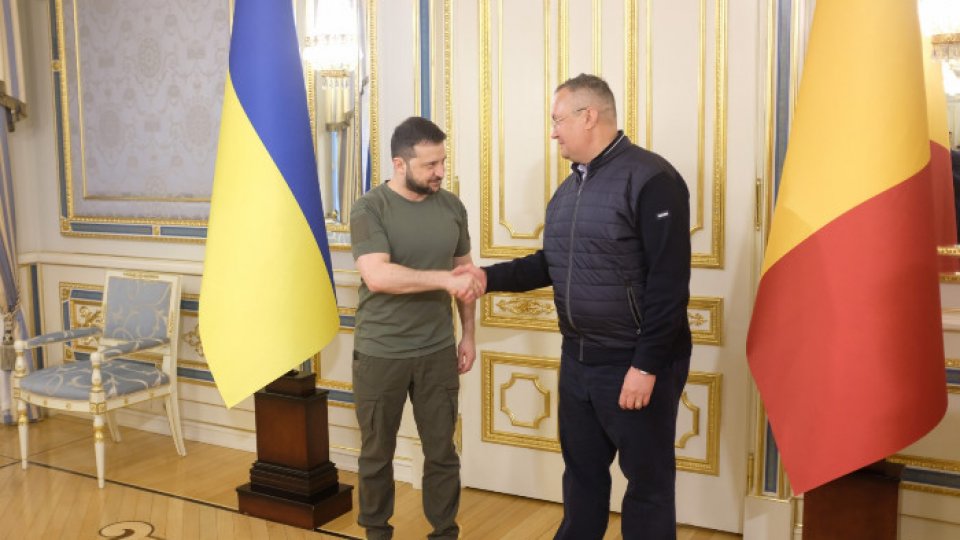 Nicolae Ciucă, Marcel Ciolacu şi Bogdan Aurescu, vizită oficială la Kiev