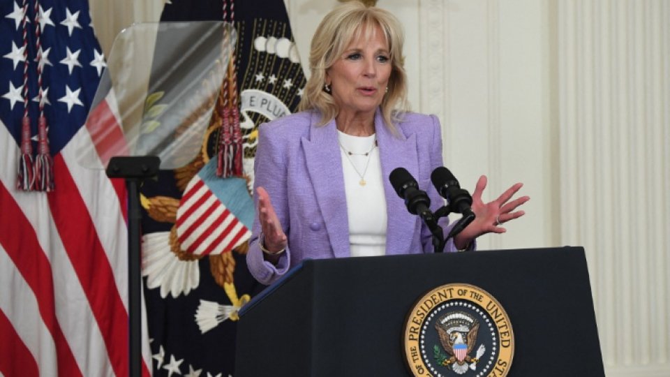 First Lady of the United States, Jill Biden, visiting Romania