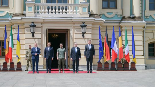 Președintele Ucrainei a descris drept istorică vizita celor patru lideri UE