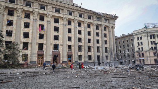 Kievul a fost bombardat cu rachete, duminică dimineaţă