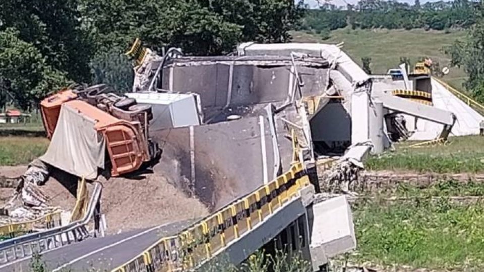 Un pod din județul Neamț s-a prăbușit la câteva luni de la reabilitare
