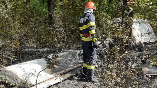 O aeronavă de mici dimensiuni s-a prăbuşit în județul Giurgiu