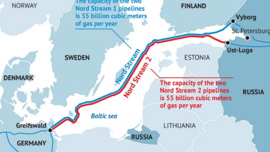 Gazoductul submarin Nord Stream 2 - scurgere de gaze în Marea Baltică