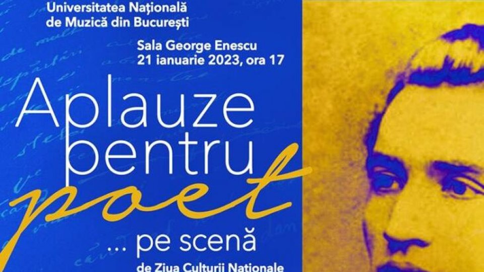 Aplauze pentru poet... pe scenă de Ziua Culturii Naționale