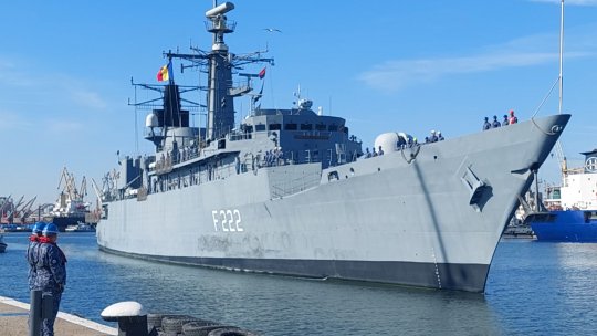 FOTO: Fregata „Regina Maria” a revenit astăzi în portul militar Constanța, la finalul unei misiuni NATO în Marea Mediterană