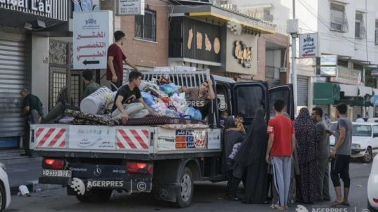 Palestinienii din nordul Fâşiei Gaza fug şi se retrag spre sud după un ordin al Israelului