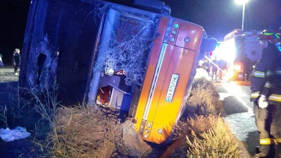 7 pasageri răniți în accidentul de autocar de lângă Hârșova, au fost transportați la Spitalul de Urgență Constanța