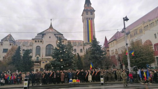 1 Decembrie: Ceremonie militară în centrul municipiului Târgu Mureș (FOTO)