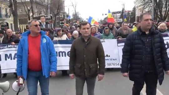 Protest organizat de formaţiunile proruse, la Chişinău