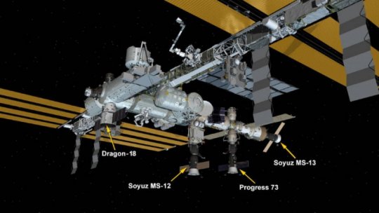 O capsulă rusească Soyuz a andocat la Staţia Spaţială Internaţională şi urmează să aducă trei cosmonauţi pe Pământ