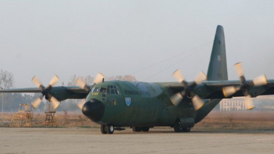 An aircraft of the Romanian Air Force performed a humanitarian assistance mission