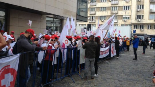Federația Sanitas organizează, timp de trei zile, acțiuni de protest în București