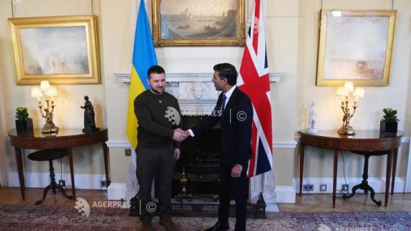 Președintele Ucrainei, Volodimir Zelenski, a făcut o vizită surpriză la Londra