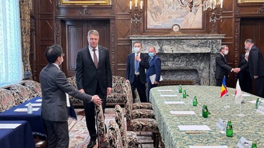 President Klaus Iohannis started his visit to Japan with a meeting with the president of the upper house of the parliament, Hidehisa Otsuji
