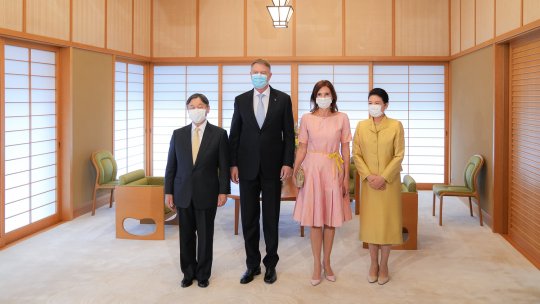 Președintele Iohannis și Prima Doamnă, primiți la Palatul Imperial din Tokyo, de împăratul și de împărăteasa Japoniei